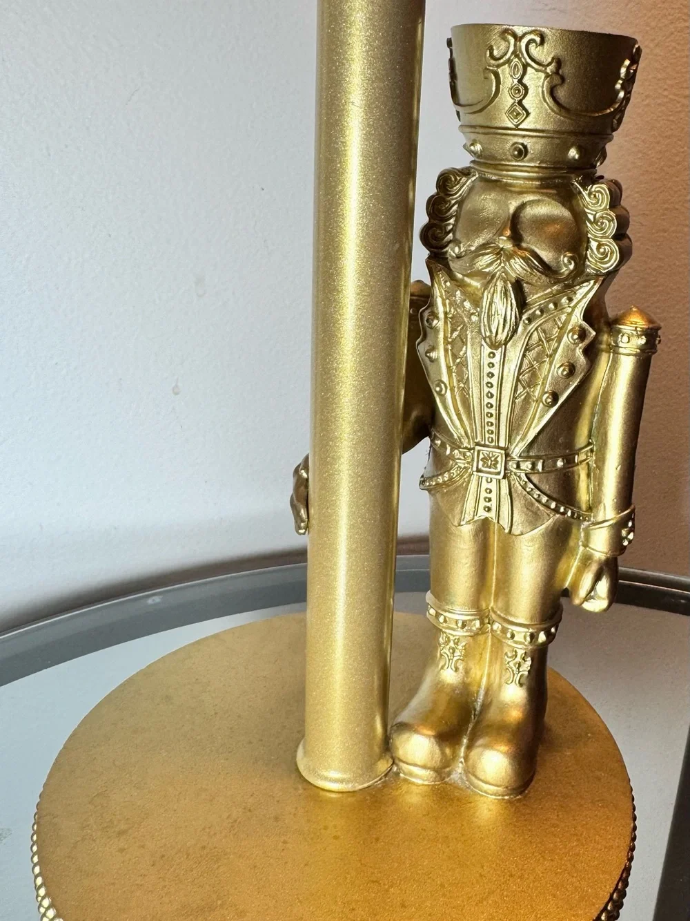 Gold Nutcracker towel Stand / Royal guard base Decorative Home Accent